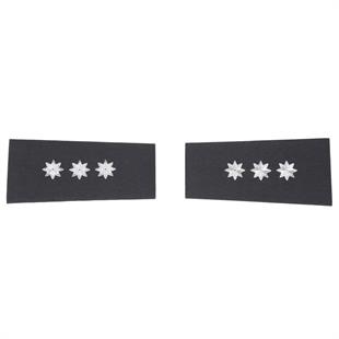 Başkomiser Apoleti 3 Boyutlu Plastik Günlük Görev Rütbesi 3 Yıldız