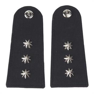 Başkomiser Tören Apoleti Metal Tören Rütbesi 3 Yıldız