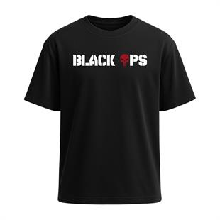Black Ops Baskılı Tişört Siyah