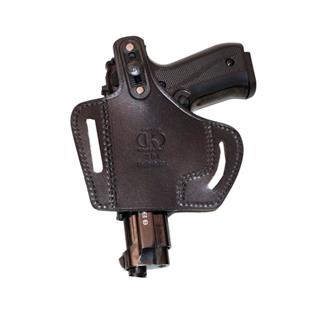 Browning 14 lü Deri Tabanca Kılıfı Siyah Baskılı Açık