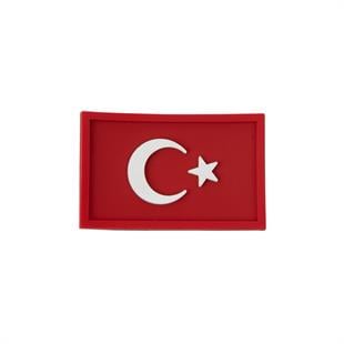 Büyük Türk Bayrağı Silikon Patch Arma