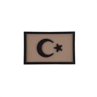 Büyük Türk Bayrağı Silikon Patch Arma