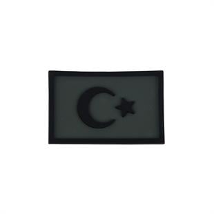 Büyük Türk Bayrağı Silikon Patch Arma