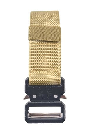 Çelik Tokalı Taktik Kemer Bej