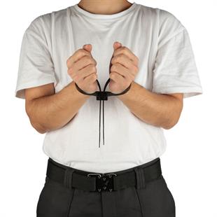 Çiftli Plastik Polis Kelepçesi Cırt Anahtarlı Kelepçe