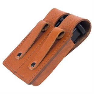 Çiftli Şarjör Kılıfı Deri Taba