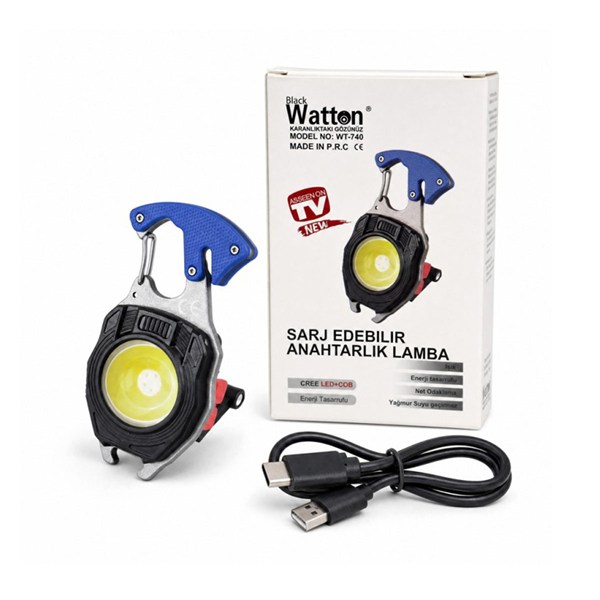 Çok Amaçlı Şarj Edilebilir Led Kamp Feneri Anahtarlık WT-740