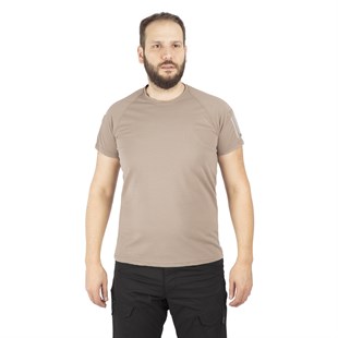 Combat Tactical Bisiklet Yaka Kısa Kollu Taktik Tişört Bej 801 Pike