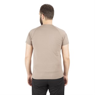 Combat Tactical Bisiklet Yaka Kısa Kollu Taktik Tişört Bej 801 Pike