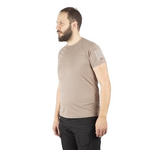 Combat Tactical Bisiklet Yaka Kısa Kollu Taktik Tişört Bej 801 Pike