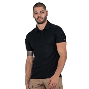 Combat Tactical Polo Yaka Kısa Kollu Taktik Tişört Siyah 802 Pike