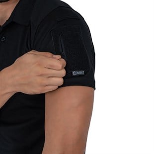 Combat Tactical Polo Yaka Kısa Kollu Taktik Tişört Siyah 802 Pike