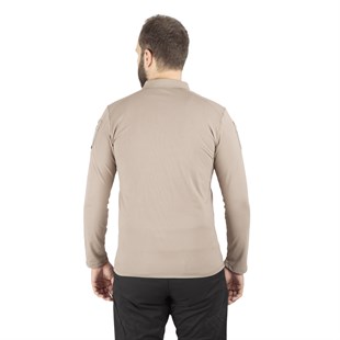 Combat Tactical Polo Yaka Uzun Kollu Taktik Tişört Bej 802 Pike
