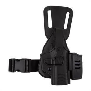 To Gun Holster CZ 75B Alçak Taşıma Tabanca Kılıfı Seviye 2 Önü Şarjörlüklü Siyah