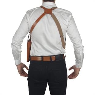 Dik Deri Koltuk Altı Tabanca Kılıfı Taba-Universal