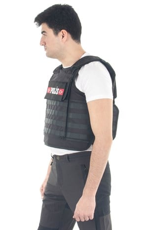 Dış Çelik Yelek-Seviye 3A Görev Yeleği Siyah