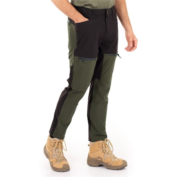 Dual Flex Taktik Pantolon Likralı Esnek Haki-Siyah
