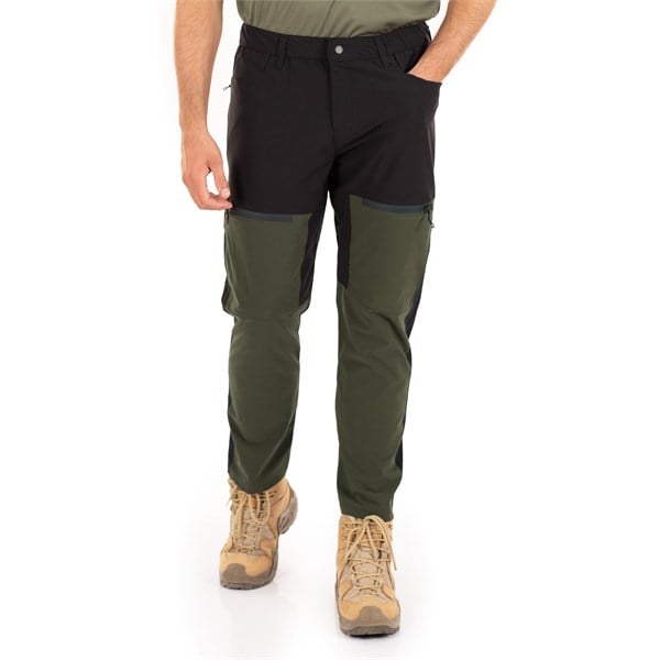 Dual Flex Taktik Pantolon Likralı Esnek Haki-Siyah