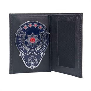 EGM Lacivert Rozetli Polis Cüzdan