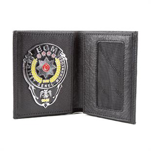 EGM Siyah Sarı Rozetli Polis Cüzdanı