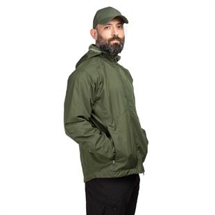 Erkek Kapüşonlu Outdoor Rüzgarlık Haki