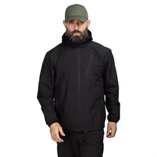 Erkek Kapüşonlu Outdoor Rüzgarlık Siyah