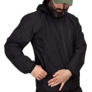 Erkek Kapüşonlu Outdoor Rüzgarlık Siyah