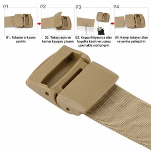 Esnek Taktik Kemer (Stretch Outdoor Serisi) - Çöl Rengi