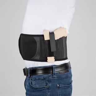 Fileli Korse Tabanca Kılıfı Siyah Sol El