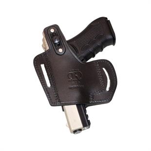 Glock 19 Deri Tabanca Kılıfı Siyah Baskılı Açık