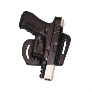Glock 19 Deri Tabanca Kılıfı Siyah Baskılı Açık