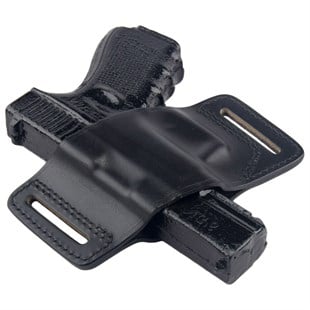 Glock Deri Tabanca Kılıfı Yarım Kelebek Atkısız Siyah Sol El