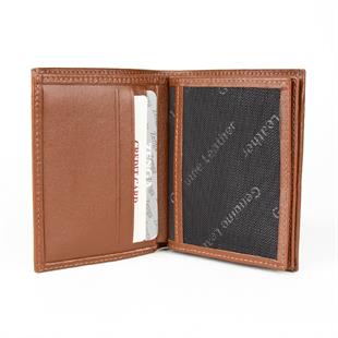 Hakiki Deri Fonksiyonel Model Mini Rozetli Özel Güvenlik Cüzdanı Taba