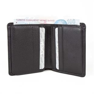 Hakiki Deri Klasik Model Erkek Cüzdanı Siyah