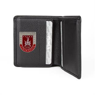 Hakiki Deri Klasik Model Mini Rozetli Uzman Çavuş Cüzdanı Siyah