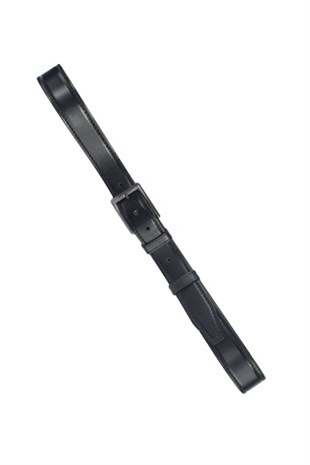 Hakiki Deri Kumaş Pantolon Kemeri Siyah