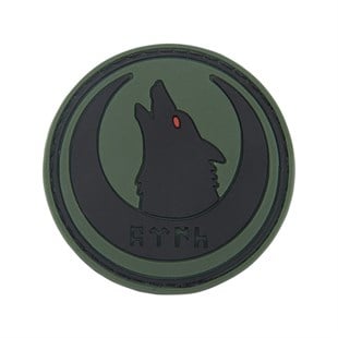 Hilal İçi Kurt Başı Silikon Patch Arma
