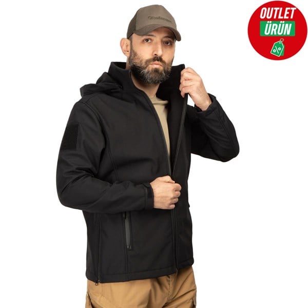 Hovergym Taktik ve Outdoor Softshell Mont-Siyah 