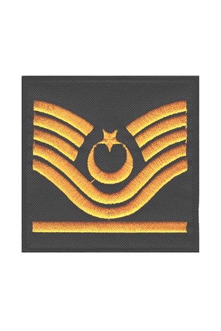 Jandarma Asayiş Astsubay Çavuş Tören Rütbeleri (Harici) Siyah Nakış Cırtlı