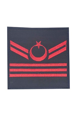 Jandarma Asayiş Uzman Çavuş Rütbesi Lacivert Nakış Cırtlı