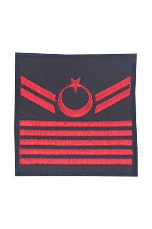 Jandarma Asayiş Uzman Çavuş Rütbesi Lacivert Nakış Cırtlı