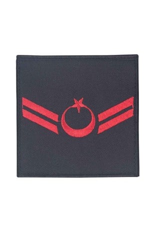 Jandarma Asayiş Uzman Çavuş Tören Rütbesi (Harici) Siyah Nakış Cırtlı