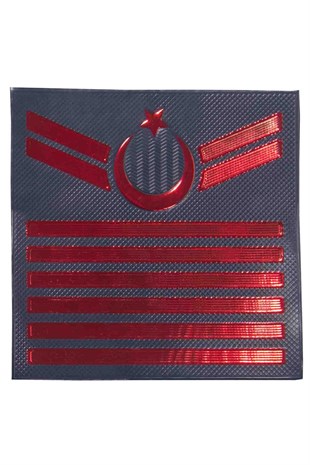 Jandarma Asayiş Yeni Nesil 3 Boyutlu Plastik Uzman Çavuş Rütbesi Lacivert Cırtlı