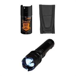 Jenix Biber Gazı Kılıflı ve Elektro Şok Cihazı Kişisel Savunma Seti