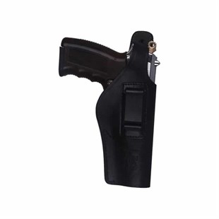 Klasik Maşalı Deri Kılıf Siyah