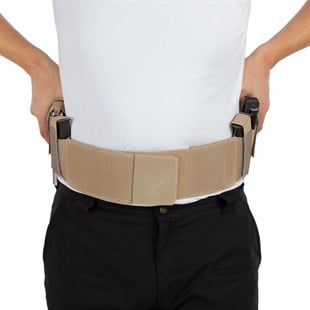 Korse Tabanca Kılıfı-Çift Tabanca Kılıflı ve Çift Şarjörlüklü-Bej