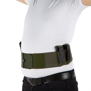 Korse Tabanca Kılıfı Çift Şarjörlüklü ve Kelepçelikli Haki