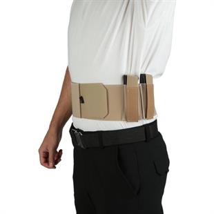 Korse Tabanca Kılıfı Çift Şarjörlüklü Kelepçelikli Bej