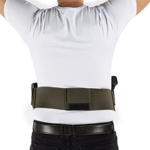 Korse Tabanca Kılıfı Çift Şarjörlüklü ve Kelepçelikli Haki