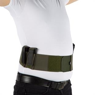 Korse Tabanca Kılıfı Çift Şarjörlüklü ve Kelepçelikli Haki Sol El